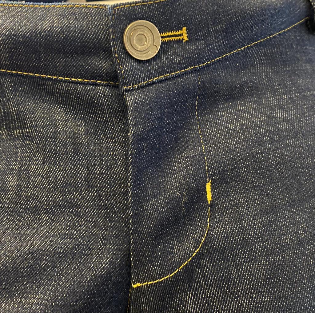 BASIC - denim med blixtlås i innersöm