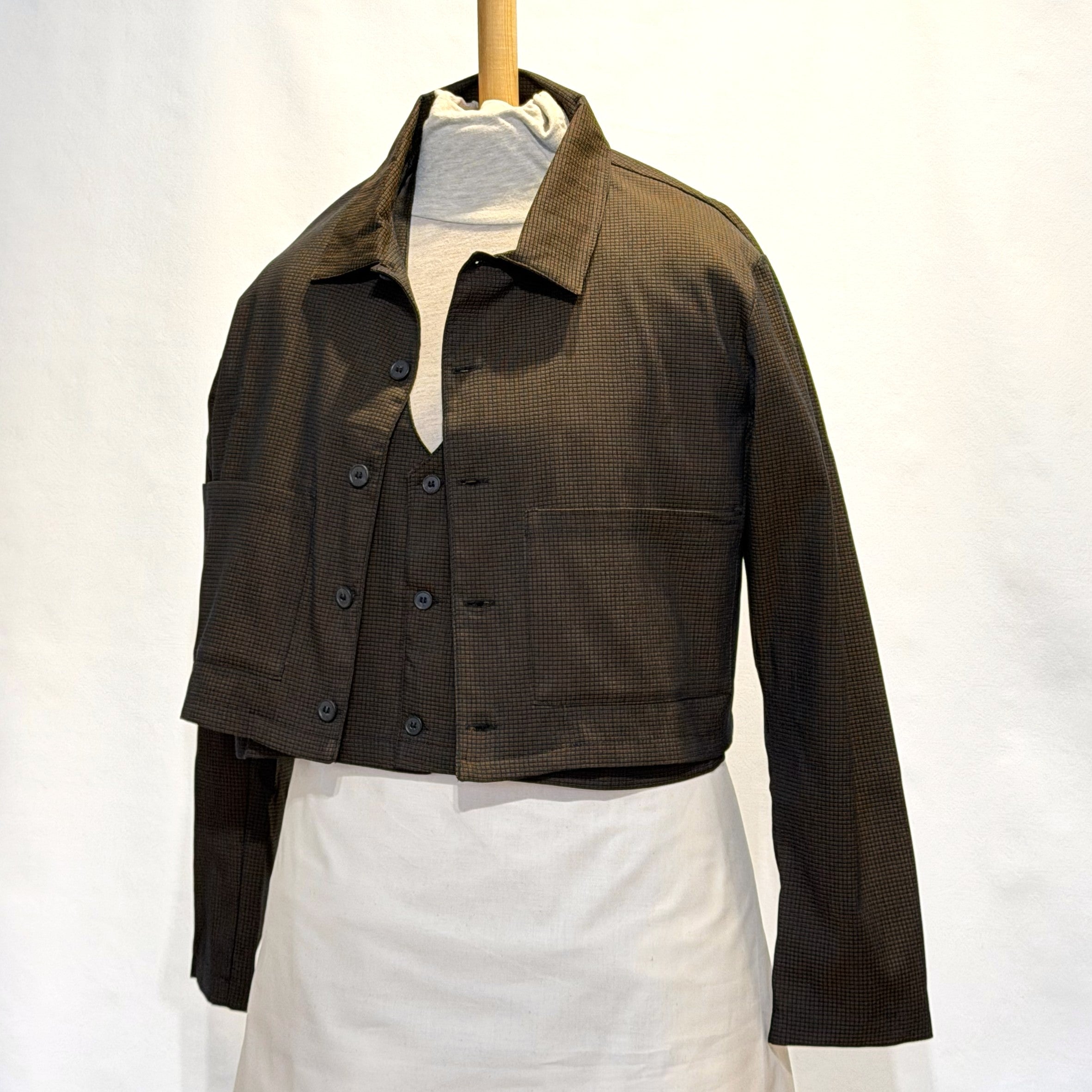 Jacka i kort modell rutig