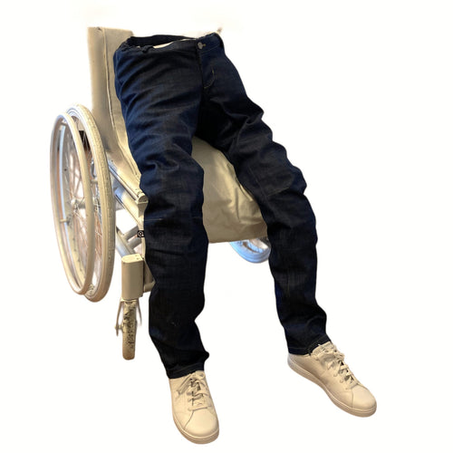 BASIC - denim med blixtlås i innersöm